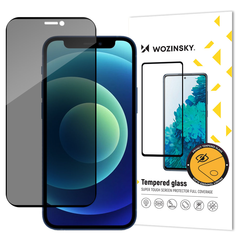 Wozinsky Privacy Glass Tempered Glass for iPhone 12 mini with Anti Spy privatizing filter