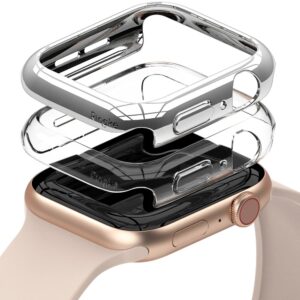 Ringke Slim Watch Case Set 2x Watch 6 40mm / Watch 5 40mm / Watch 4 40mm / Watch SE 40mm Transparent + Chrome (S512105RS)