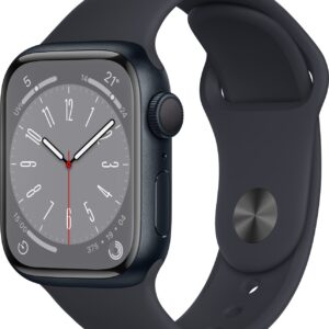 Apple Watch Series 9 [GPS 41mm] Smartwatch with Midnight Aluminum Case with Midnight Sport Band